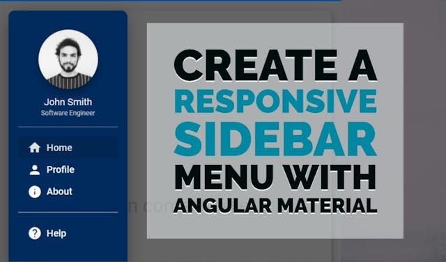 Cover Image for Create a responsive sidebar menu with Angular Material