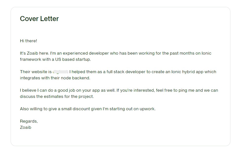 One of my earliest proposals on Upwork which got me my first job! It was an Ionic application for security guard tracking