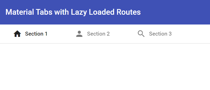 Working Angular Material tabs with routes