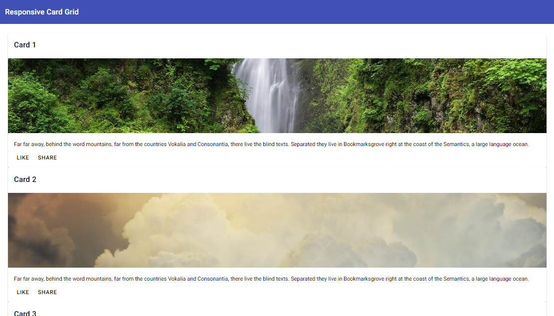 Images styled correctly in the cards