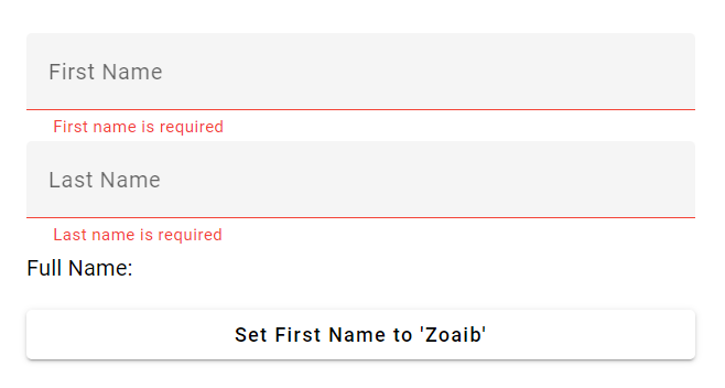 Form Control Validations work
