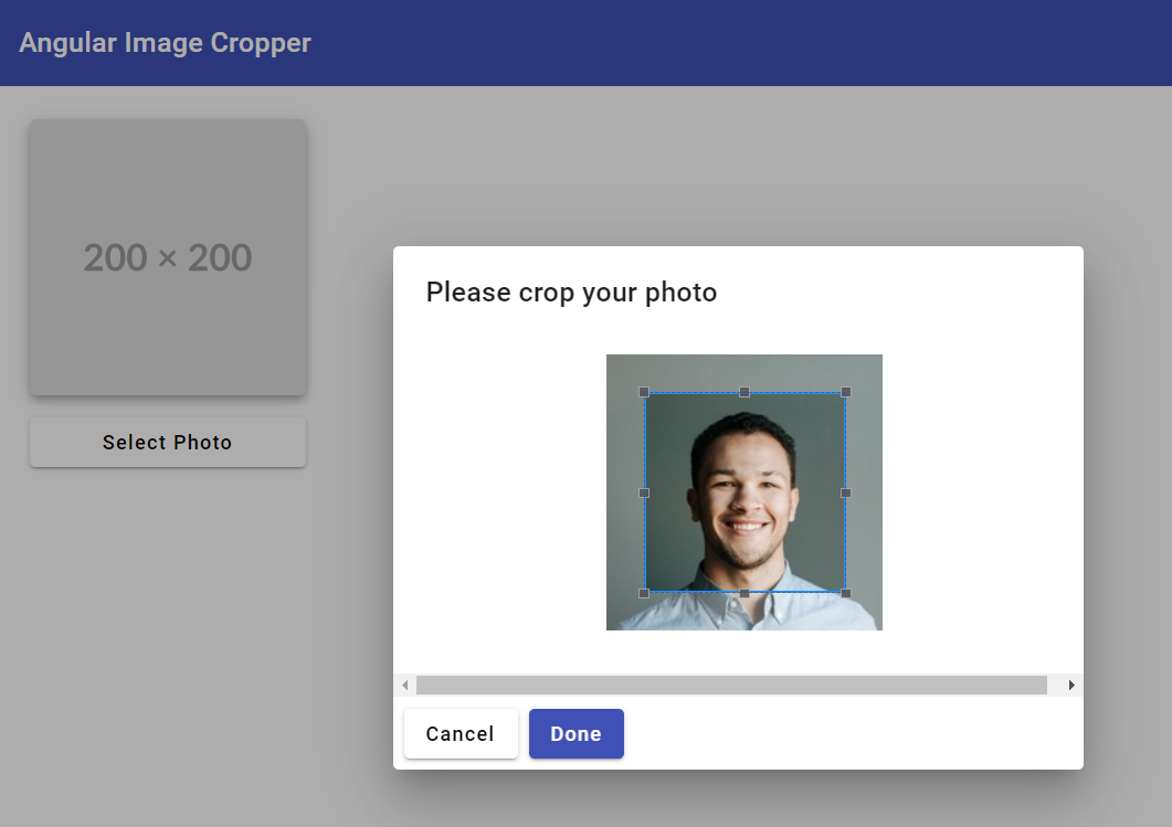 Image Cropper Dialog works